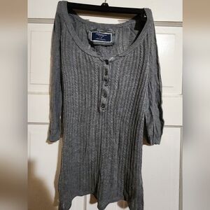 American Eagle Gray Knit Sweater